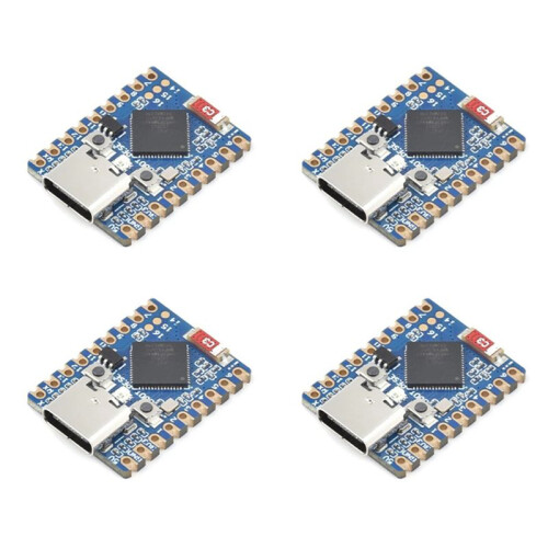 4X ESP32 S3 Zero Wi-Fi BT 5.0  Development Board Prototipagem Simplificada para Projetos Embarcados 896C (Sem Solda)