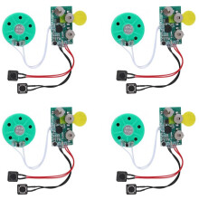 4X DIY-Röstmodulkort 4 Minuter Inspelning Uppspelning Röstljudchip Rösthälsningskort för Byte Av Semesterbagage