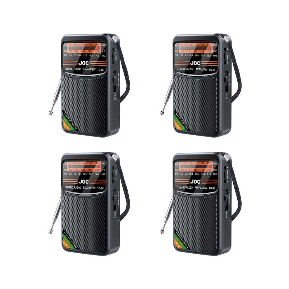 4X Pocket Radio Portable Full Band Radio Am/Fm/Sw Radio With Rechargeable Battery Support Earphone Miniradio A 4712984422094