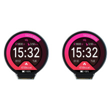 2X Waveshare para Placa de Desenvolvimento de Microcontrolador Raspberry Pi RP2040Tela LCD Circular de 1,28 Polegadas com Sensor MicroPython