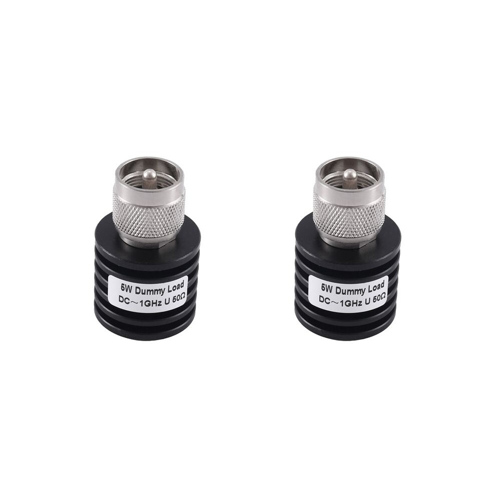 2X Uhf M Pl259 So239 Male Load High-Power 5W Coaxial Termination Dummy Load 50Ohm -1Ghz With Heat Sink 4713194467004