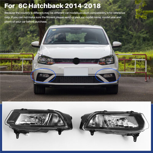 Feu Antibrouillard Avant pour   6C Hatchback 2014-2018 6C0941661D 6C0941662D 2