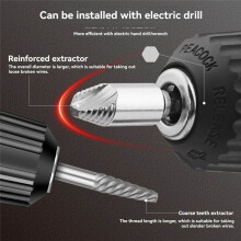 10Pcs Broken Wire Nut Extractor Bolt Guillotine Screw Drill Bit Removal Slip Wire Thick Teeth Extractor Remover Tool Set