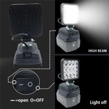 Focos de Luz LED de Trabajo para Exteriores, para Pesca, de Emergencia, para de 18 V Batería de Litio
