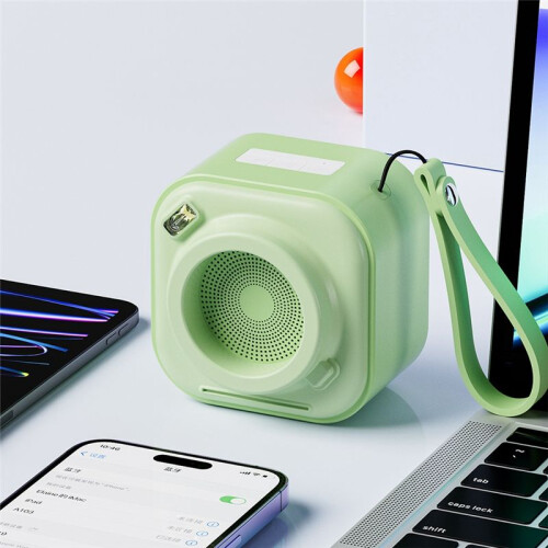 Retro Camera Shape  Speaker Wireless  Portable Outdoor Subwoofer Yellow 1