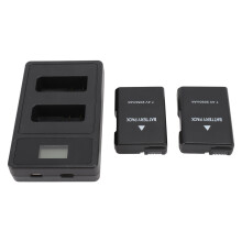 Batteria per fotocamera con caricatore per D5200 D5300 D5600 P7000 2050mAh