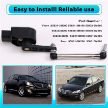 1 Par de Sensor de Nível de Altura Traseiro com Haste para Equus 2008-2014 55830-3M200 55830-3M300 55832-3M000