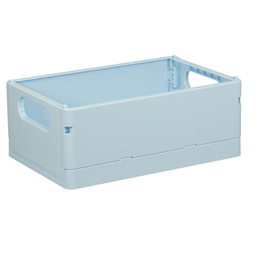 Plastic Foldable Storage Bin Collapsible Design Lightweight Portable Stackable Boxes For Kitchen Bedroom Bathroom Office Durable Construction Multi 2