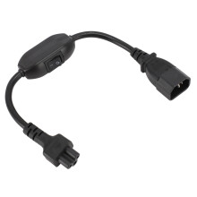 Cavo di prolunga impermeabile con interruttore On/Off 0,3M IEC320 C14-C5