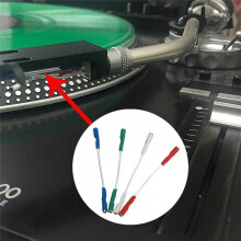 4 Peças/Lote 7N Silver Plated Turntable Phono Cartridge Headshell Fios Condutores Cabos para Pinos de 1,2mm-1,3mm