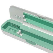 1 Stuks Draagbare UV-Tandenborstelontsmettingsmiddelhoes met Dubbele USB, Reisvriendelijke, Hygiënische Tandenborstelopslag, Blauw