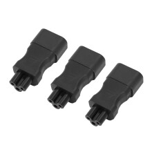 Paquet de 3 adaptateurs d’alimentation IEC320 C14 vers C5, 250V, 2,5A, coque en PVC