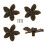 Flower Drawer Knobs Petal Cabinet Knobs Dresser Knobs Furniture Drawer Pulls Handles for Wardrobe Door Pulls Bronze 1