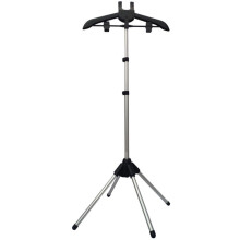 Présentoir Cintre Vêtement Pliable Trépied Vapeur Rack Tissus Fer Support Suspendu Vêtements Séchoir Noir