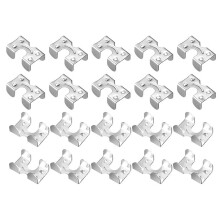 1/4inch Steel Cable Clamps Metal Buckle Rope Buckle Horse Clips Webbing Buckle Rope Holder Double Rope Clamps(20pcs)