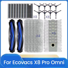 30PCS Roller Side Brush Hepa Filter Dust Bag Replacement for Deebot X8 Pro Omni Vacuum Cleaner Spare Parts