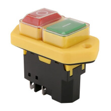 YH02-A Interrupteur Électromagnétique 220 V 15 A 5 Broches Bouton Poussoir de Démarrage pour Équipement de Machine-Outil Panneau Étanche