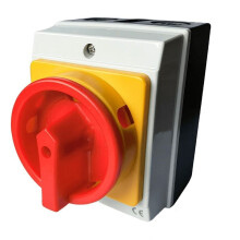 Main Circuit Breaker 25A 4-Pin Rotary with Plastic Housing IP65 Isolator Load Disconnect