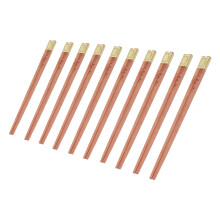 Wiederverwendbares langes Holz-Stäbchen-Set, 10 Paar, Naturholz, anti-rutsch, waschbar