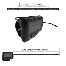 Electric Bicycle Mountain Bike Scooter Accessories LCD-EN06 SM Connector LCD Instrument with USB Power Speed Display
