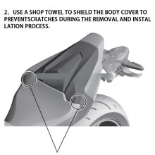 Motorcycle Rear Passenger Cowl Back Cover Fairing for CB650R CBR650R 2024 Bright Black