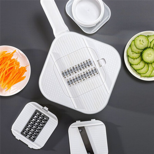 Vegetable Cutter with Drain Basket,Kitchen Sink Vegetable Drain Basket, Vegetable Storage for Kitchen Sink White 1