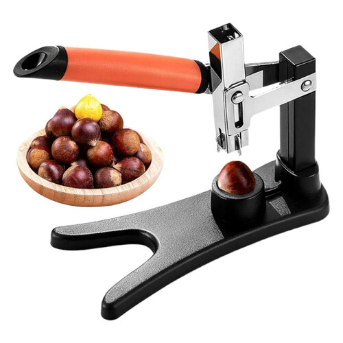 Nut Cracker Tool - Steel Chestnut Opener, Compact Manual Sheller, Durable Stainless Easy Shell Removal 2