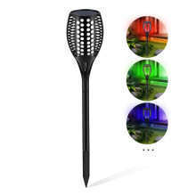 Solarleuchte mit Flammeneffekt IP65 30 Lumen RGB Flickerflamme Garten Außenbereich