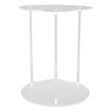Supporto ad angolo in acrilico trasparente con parte superiore rotonda, 25x30 cm