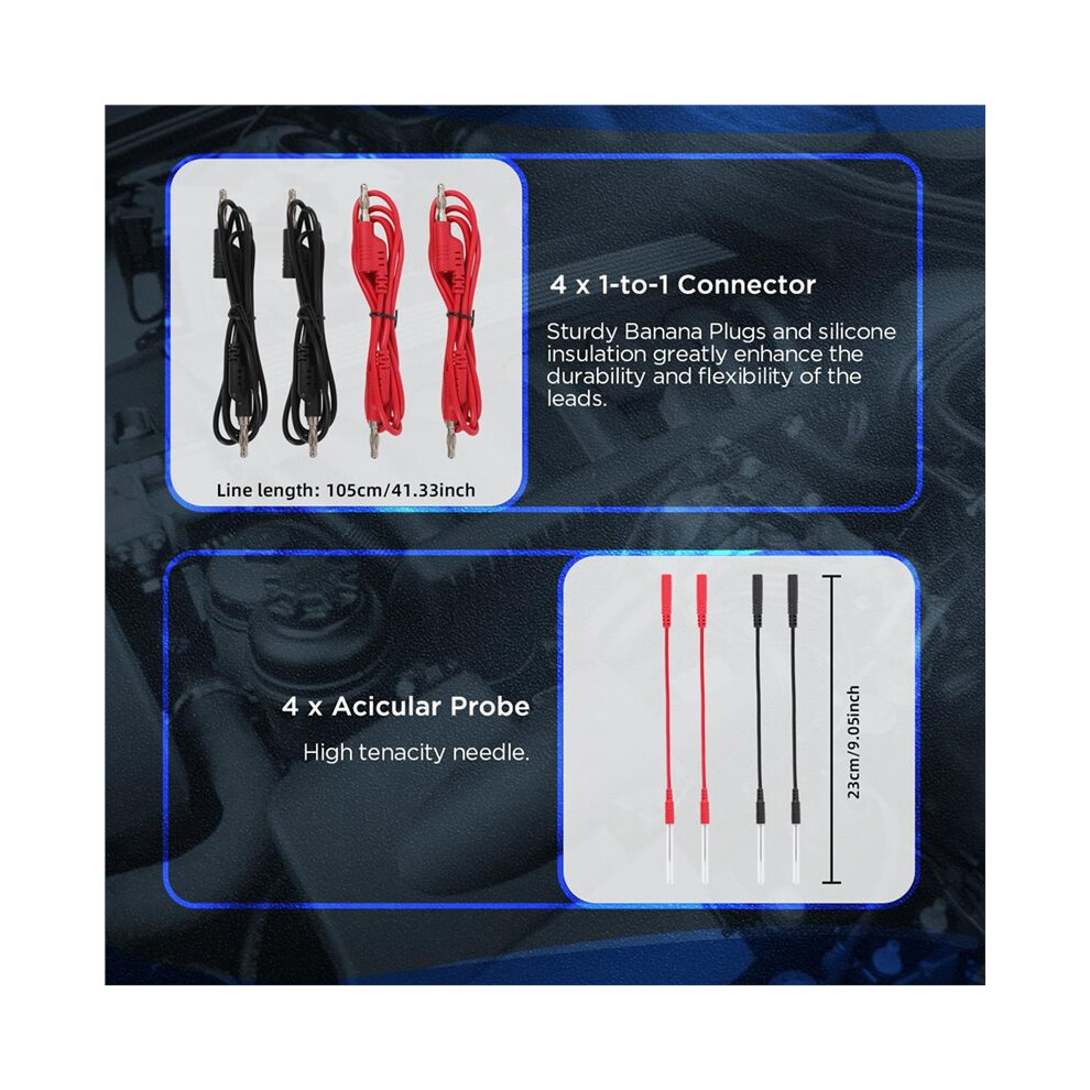 48Pcs Automotive Circuit Test Leads Kit Electrical Breakout Leads Automotive Kit Multi Function Auto Diagnostic Tools 4711433687060
