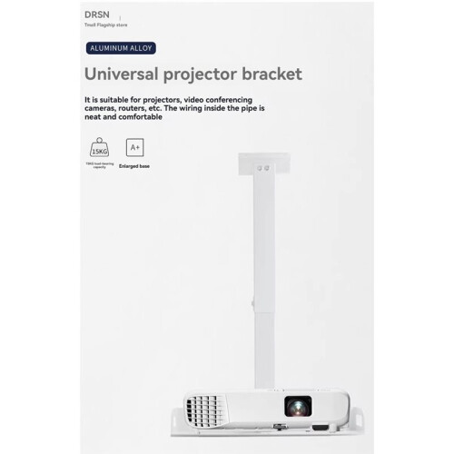 Universal Ceiling Mount with Tray for Projector/Camera Height Adjustable in-Tube Cable Routing Wall/Ceiling Mounting 2
