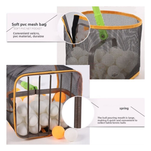 Portable Pickleball & Table Tennis  Picker, Extendable Retriever Scoop for Multi- Training Collection 2