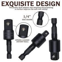18pcs Drill Attachment Set with 105 Degree Right Angle, Flexible Extensions, and Hex Shank Adapters