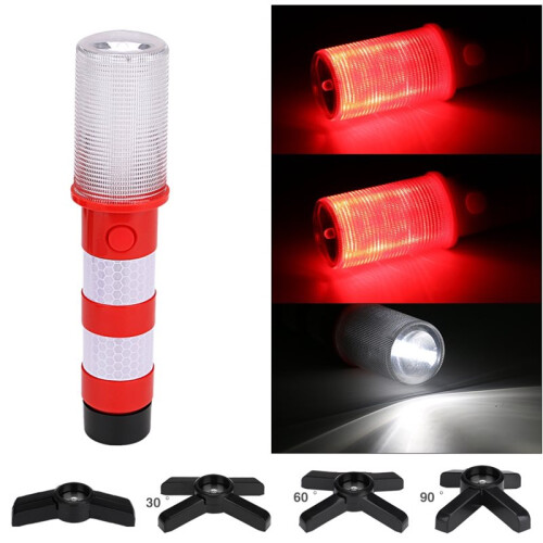 2pcs Warning Light Magnetic Flashlight Emergency Roadside Flares Light Safety Strobe Light