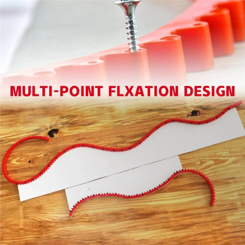 2M Adjustable Woodworking Gear Driven Profiling Strip Flexible Curve Template Tool 2