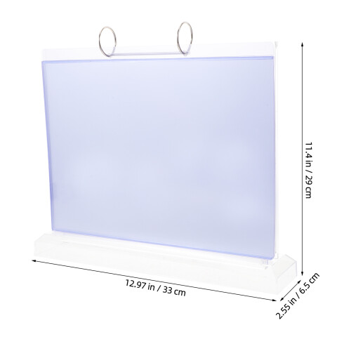 Porte-Carte Menu Plastique Clair 6 Pages Double Face Pour Table 1