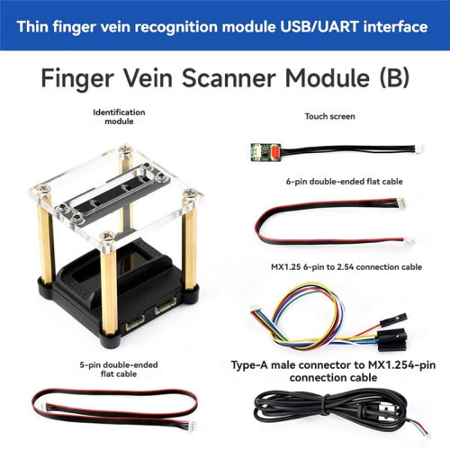 Waveshare Finger Vein Scanner Module 192MHz 32-Bit ARM Cortex-M4F Support 100 ID User Capacity for  Door Lock 1