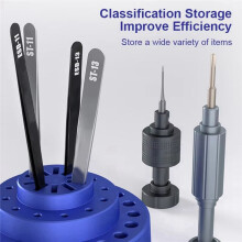 R38 360 Rotatable Multifunctional Repair Tool Storage Rack Porous Slot Storage Box Tools