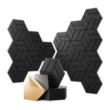 22Pcs Self-Adhesive Acoustic Panels,12x10x0.4in Hexagonal Soundproof Wall Panels, Sound Panels for Home Studio Office A