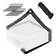 10x12 FT Clear Tarp Heavy Duty Waterproof, Clear Tarps with Grommets, Clear Plastic Tarp with Reinforced