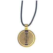 Lakhovsky MWO Halsband Multivågsoscillator Guldpläterad Energiskiva Hänge Halsband Balans Energi C
