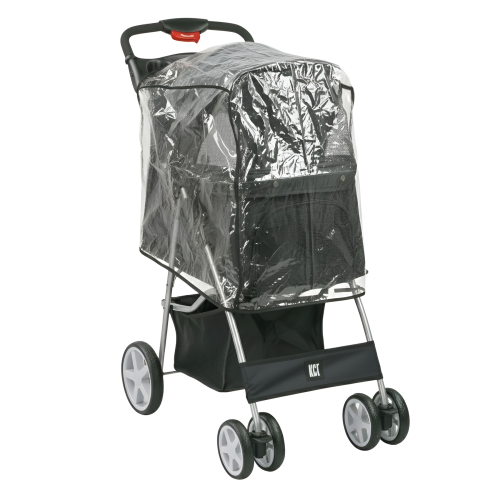 KCT (Cover + Black Pet Stroller) KCT Hooded Pet Strollers for Small to Medium Sized Pets 1