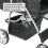 KCT (Black Pet Stroller) KCT Hooded Pet Strollers for Small to Medium Sized Pets 5