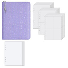 Hardcover Sticker Organizer Binder Reusable A5 Holographic Sticker Book Collecting Album Storage Book with 30 Pages B