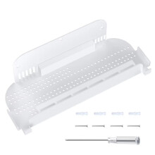 Wall Mount Stand for 2 Host Storage Rack Metal Wall Mount Stand Holder for for OLED White