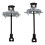 1Pair Front+Rear Door Hinge Stop Check Strap Limitery 9181N2 9181N3 for  408 2010-2013  Rod Strap 1