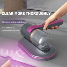 1 Aspirateur à Main Portable Sans Fil pour Dépoussiérer les Matelas, avec Lumière UV B