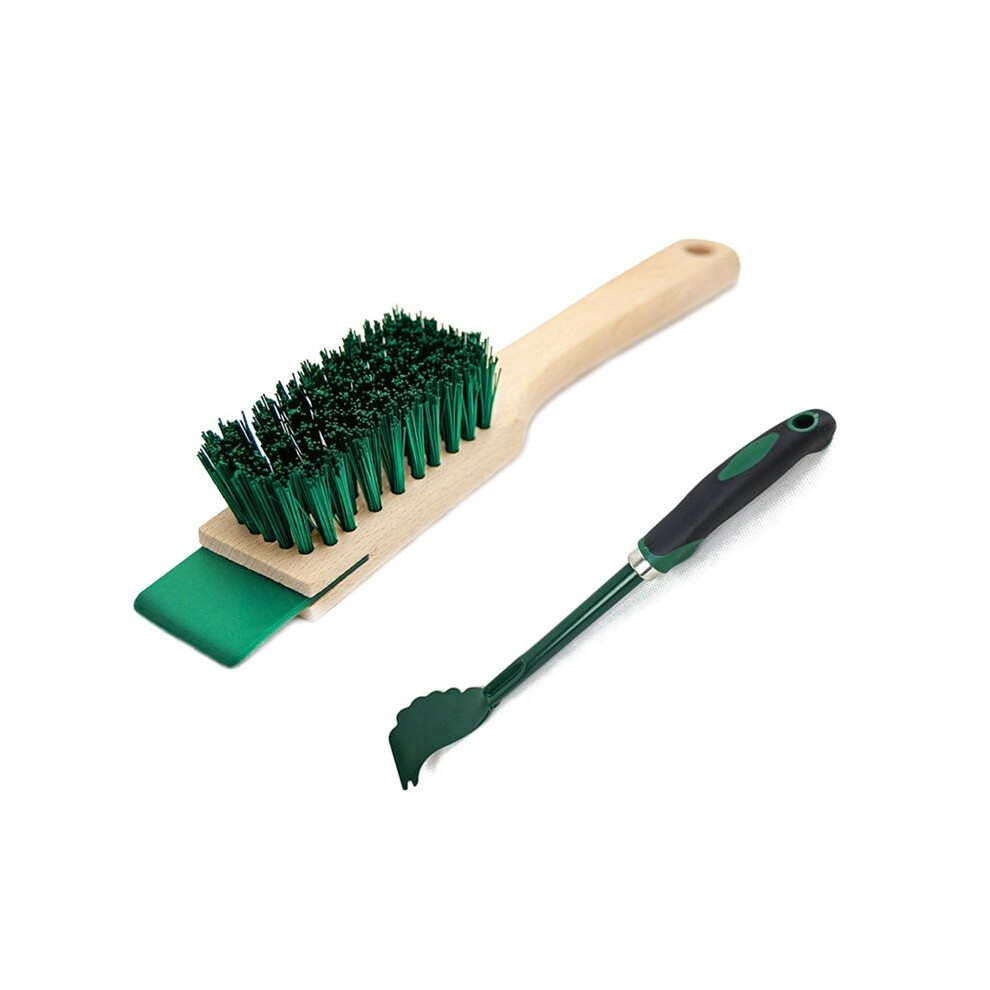 Mower Deck Scraper With Ergonomic,Long Handle Scraper And Stiff Bristle Brush,Cleaning Tool For Gardening 6031396569974