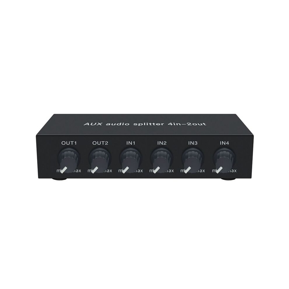 4 In 2 Out 3.5Mm Aux Audio Mixer Splitter Stereo High Fidelity With Op Amp Volume Adjustment,No Switching Eu Plug 6031902542842