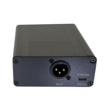 48V Phantom Power Outdoor Portable Rechargeable Phantom Power for Any Condenser Microphone Recording Equipment